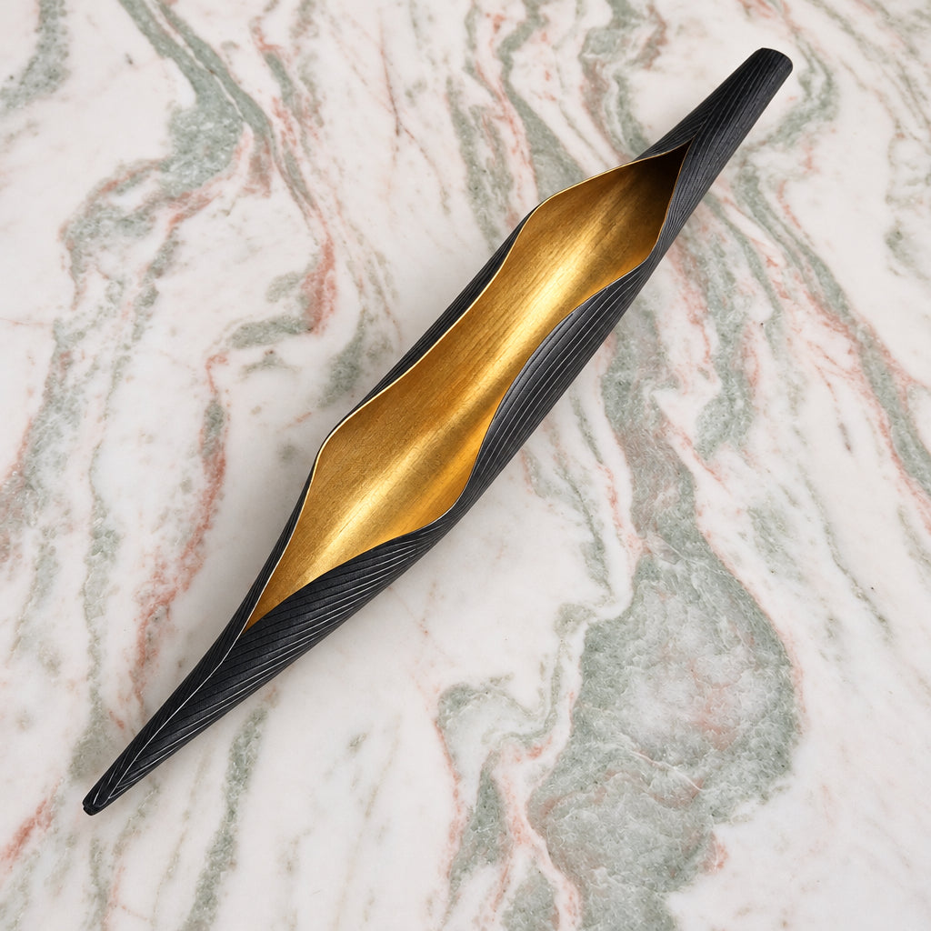 Sculptural Banana Leaf in Brass