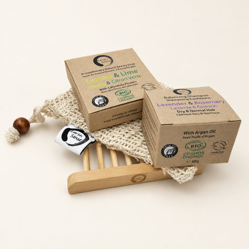 Gift Set DUO - Organic Solid Shampoo & Organic Solid Soap plus accessories - MADE TO ORDER-1